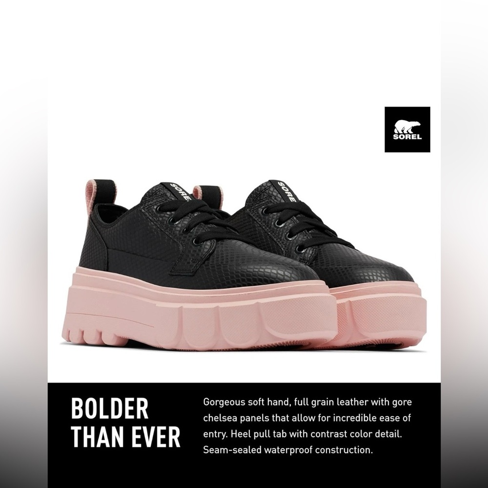 Sorel Caribou Platform Sneakers 💗🖤
